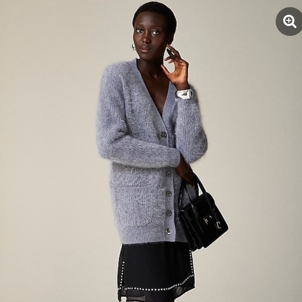 NWT J. Crew Brushed Cashmere Spring Street oversized cardigan sweater $428msrp